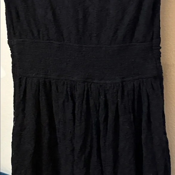 EShakti Black Lace Smocked Waist Fit and Flare Dress Sz 10 🖤 - Picture 7 of 10